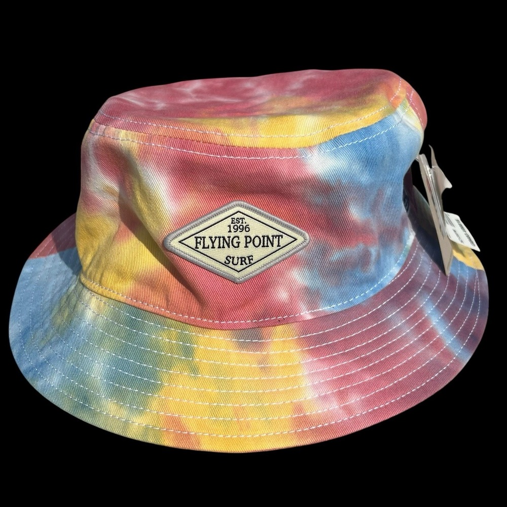 The Game Headwear/Flying Point Surf Women's Rainbow Tie Dyed Bucket Hat OSFA
